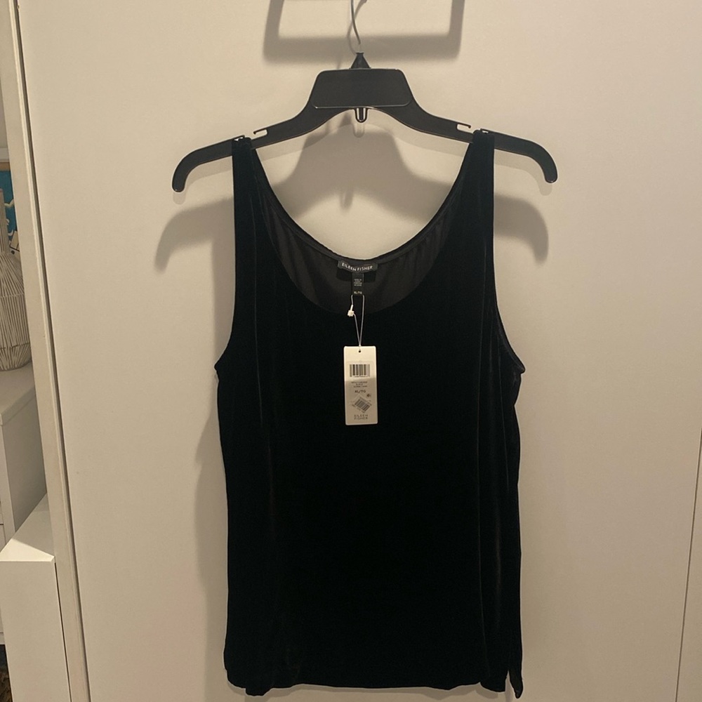 Eileen Fisher Velvet Tank Black